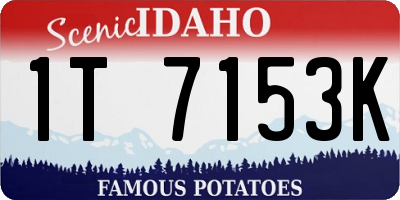 ID license plate 1T7153K