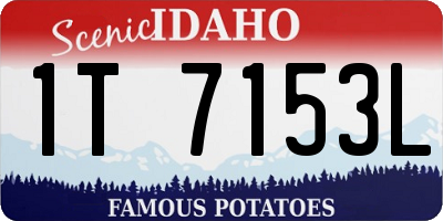 ID license plate 1T7153L