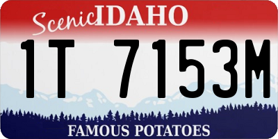 ID license plate 1T7153M