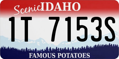 ID license plate 1T7153S