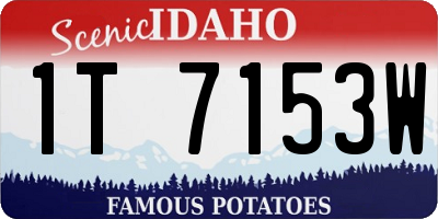 ID license plate 1T7153W