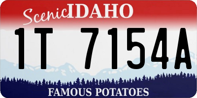 ID license plate 1T7154A