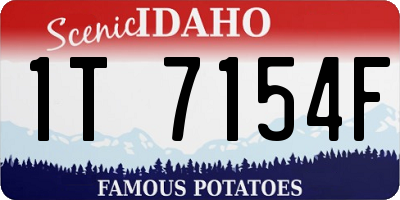 ID license plate 1T7154F