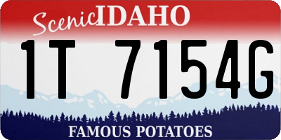 ID license plate 1T7154G
