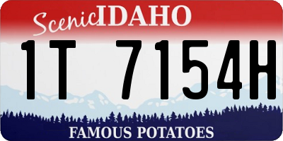 ID license plate 1T7154H