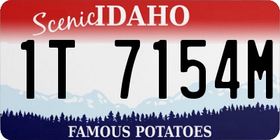 ID license plate 1T7154M