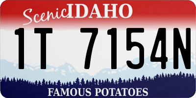 ID license plate 1T7154N