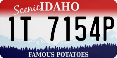 ID license plate 1T7154P