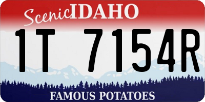 ID license plate 1T7154R