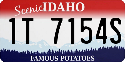 ID license plate 1T7154S