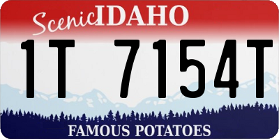 ID license plate 1T7154T