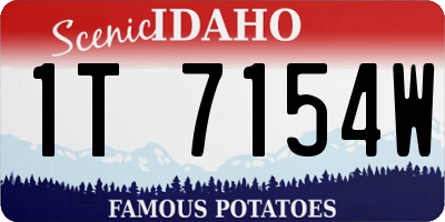 ID license plate 1T7154W