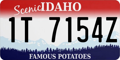 ID license plate 1T7154Z