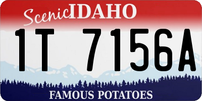 ID license plate 1T7156A