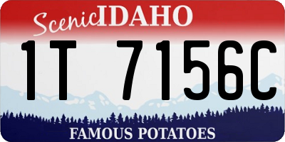 ID license plate 1T7156C