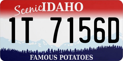 ID license plate 1T7156D