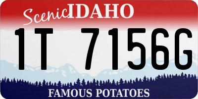ID license plate 1T7156G