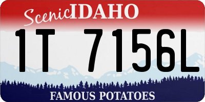 ID license plate 1T7156L