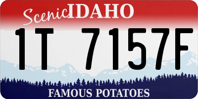 ID license plate 1T7157F