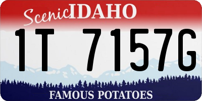 ID license plate 1T7157G