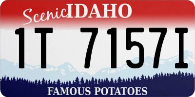 ID license plate 1T7157I