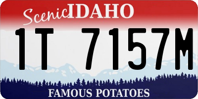 ID license plate 1T7157M