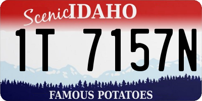 ID license plate 1T7157N