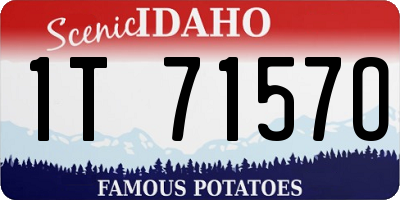 ID license plate 1T7157O