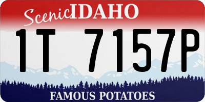 ID license plate 1T7157P