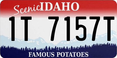 ID license plate 1T7157T
