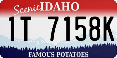 ID license plate 1T7158K