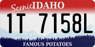 ID license plate 1T7158L