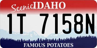 ID license plate 1T7158N