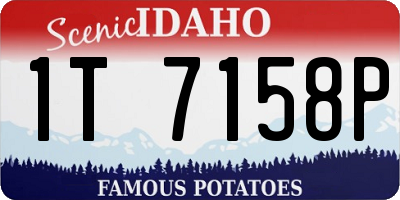 ID license plate 1T7158P