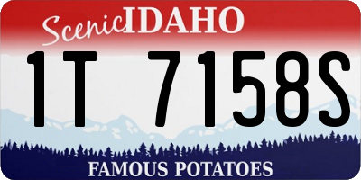 ID license plate 1T7158S