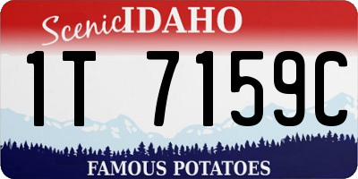 ID license plate 1T7159C