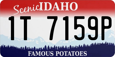 ID license plate 1T7159P