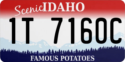 ID license plate 1T7160C