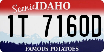ID license plate 1T7160D