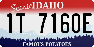 ID license plate 1T7160E