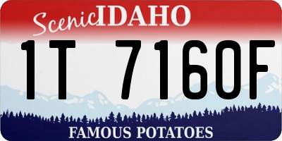 ID license plate 1T7160F
