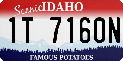 ID license plate 1T7160N