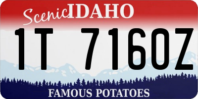 ID license plate 1T7160Z