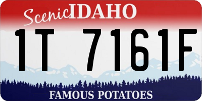 ID license plate 1T7161F