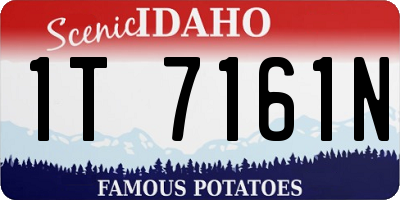 ID license plate 1T7161N