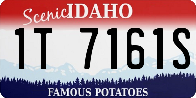 ID license plate 1T7161S