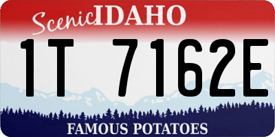 ID license plate 1T7162E