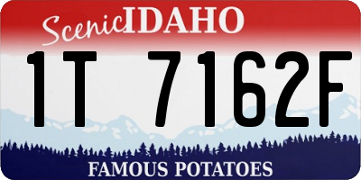 ID license plate 1T7162F