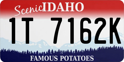 ID license plate 1T7162K