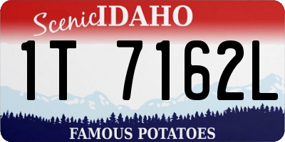 ID license plate 1T7162L